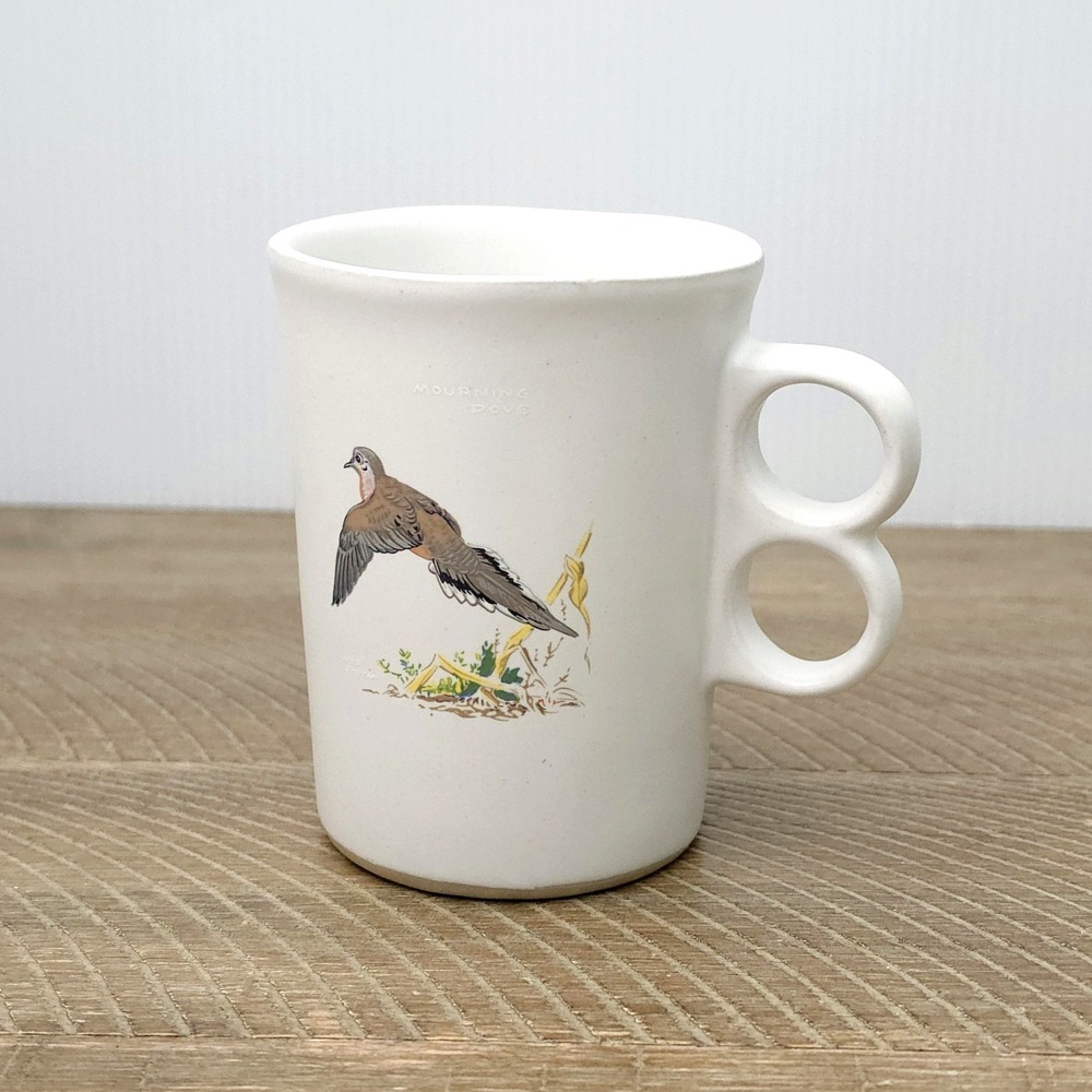 Vintage Bennington Trigger Handle Mug Ned Smith Mourning Dove